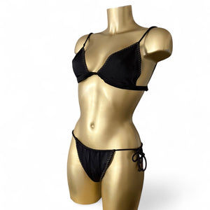 Black low waisted bikini set (L)