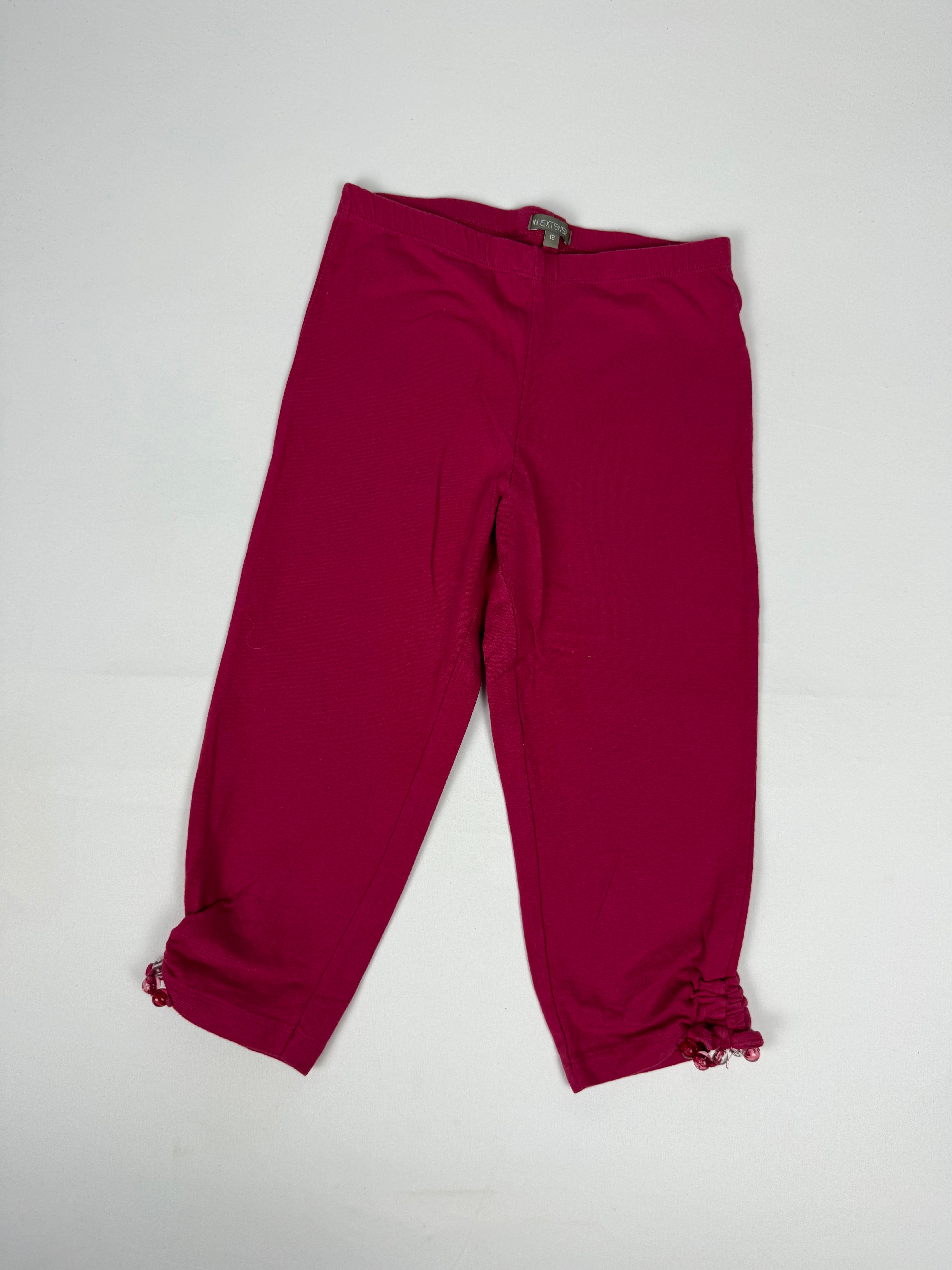 Red stretchy low rise capri pants (XS)