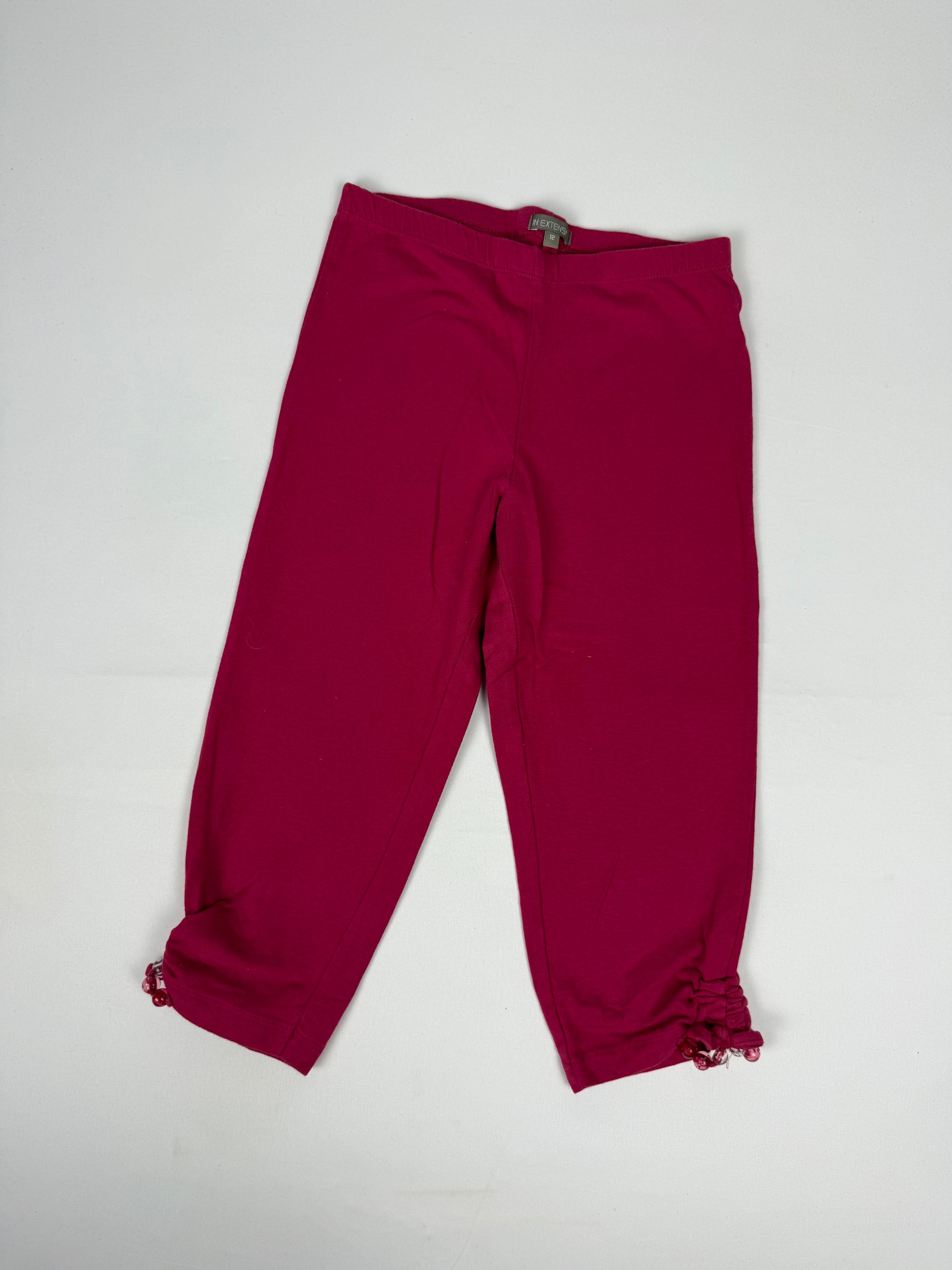 Red stretchy low rise capri pants (XS)