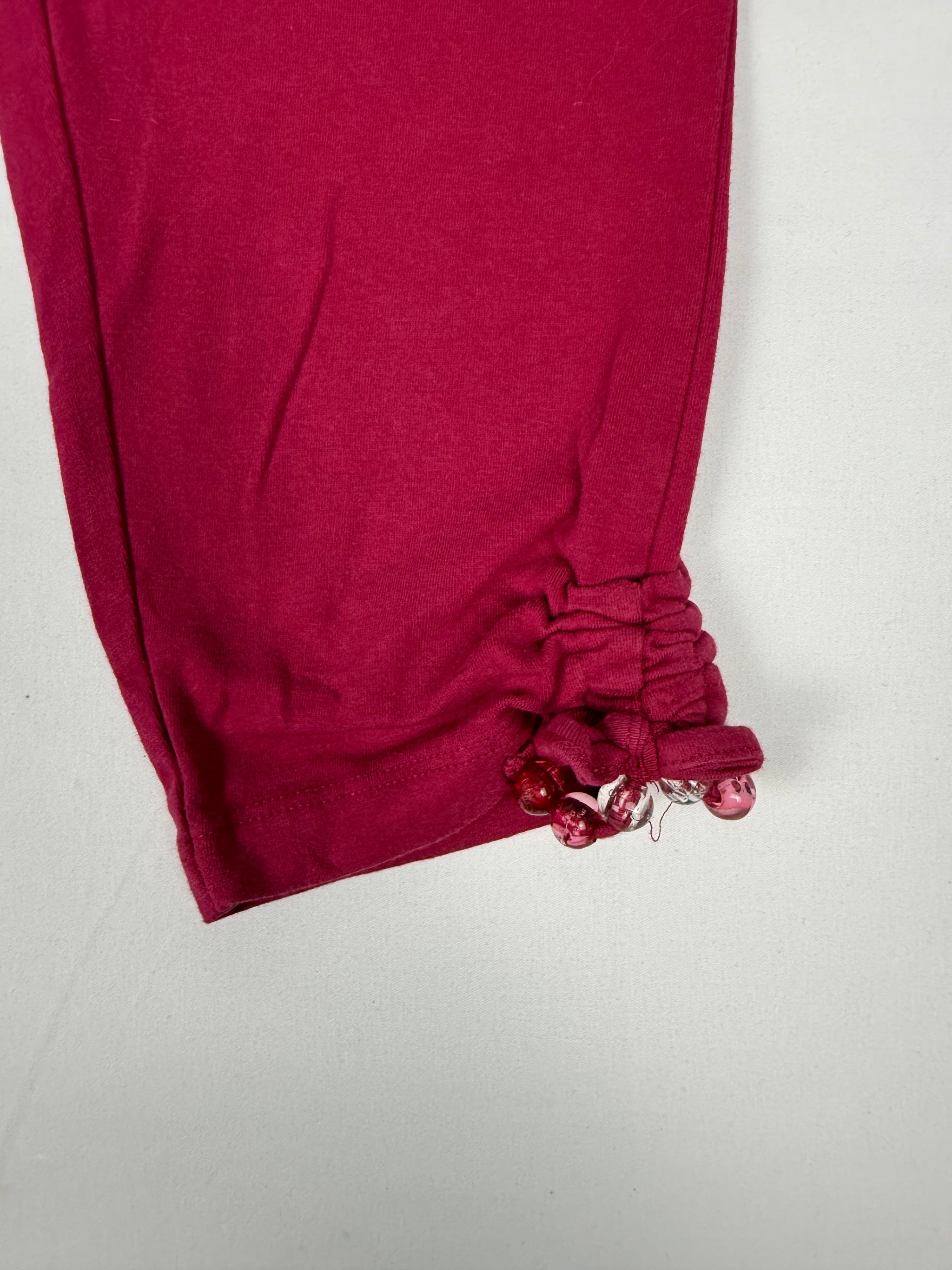Red stretchy low rise capri pants (XS)