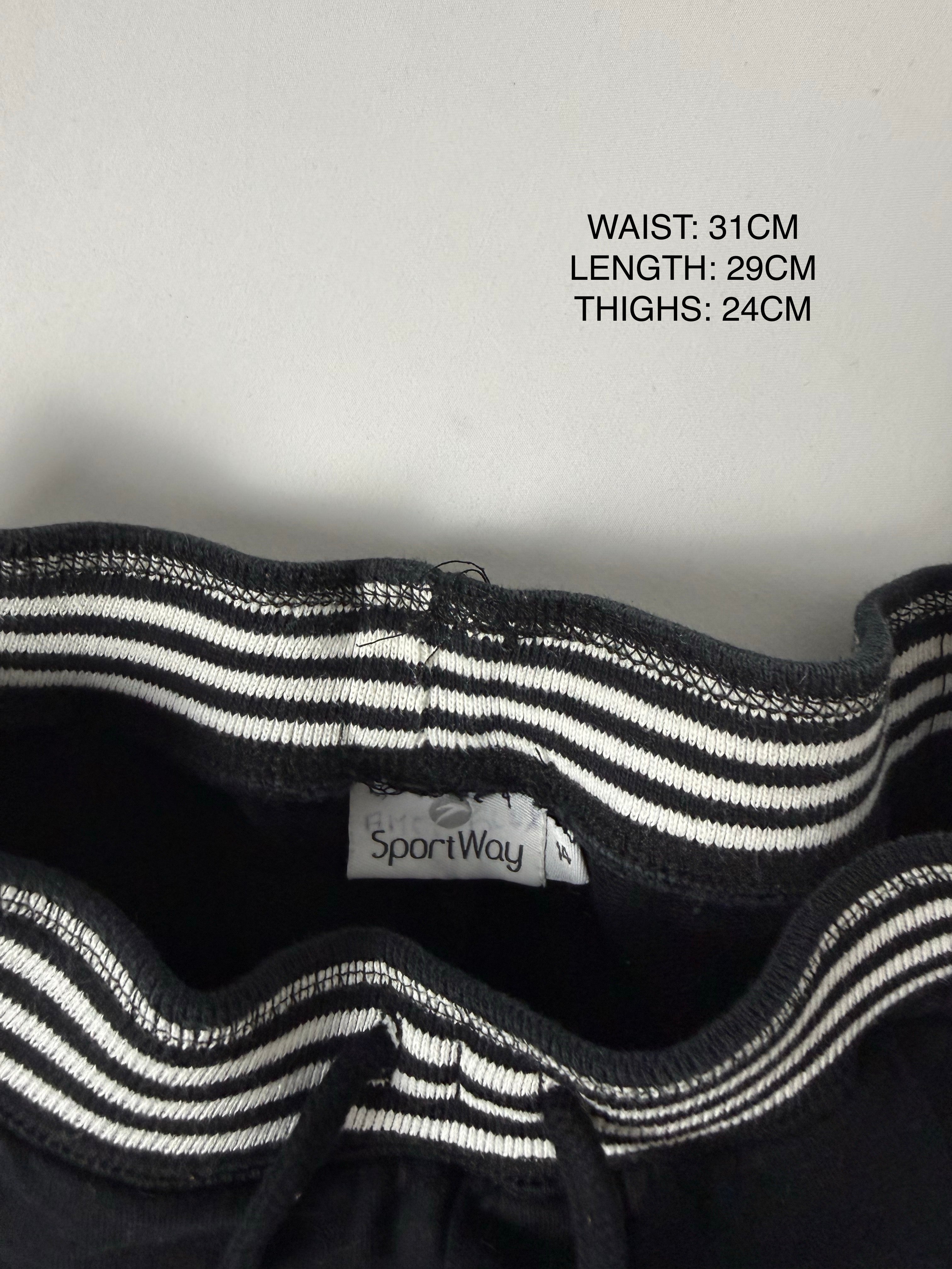 Black cotton low rise mini short (S)