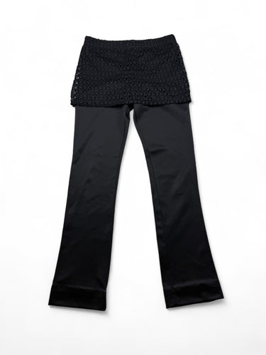 Low rise black leggings pant + skirt (XS)
