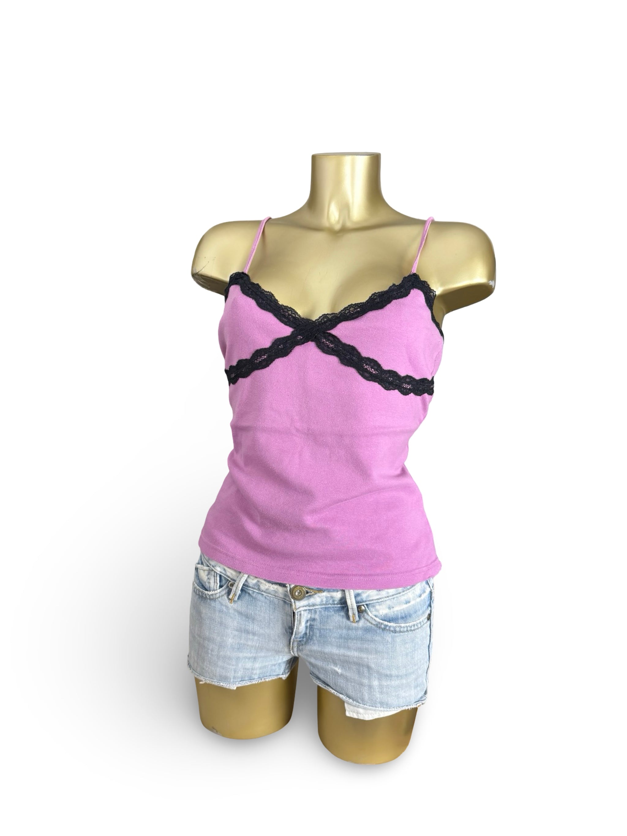 Pink cotton cami top (L)
