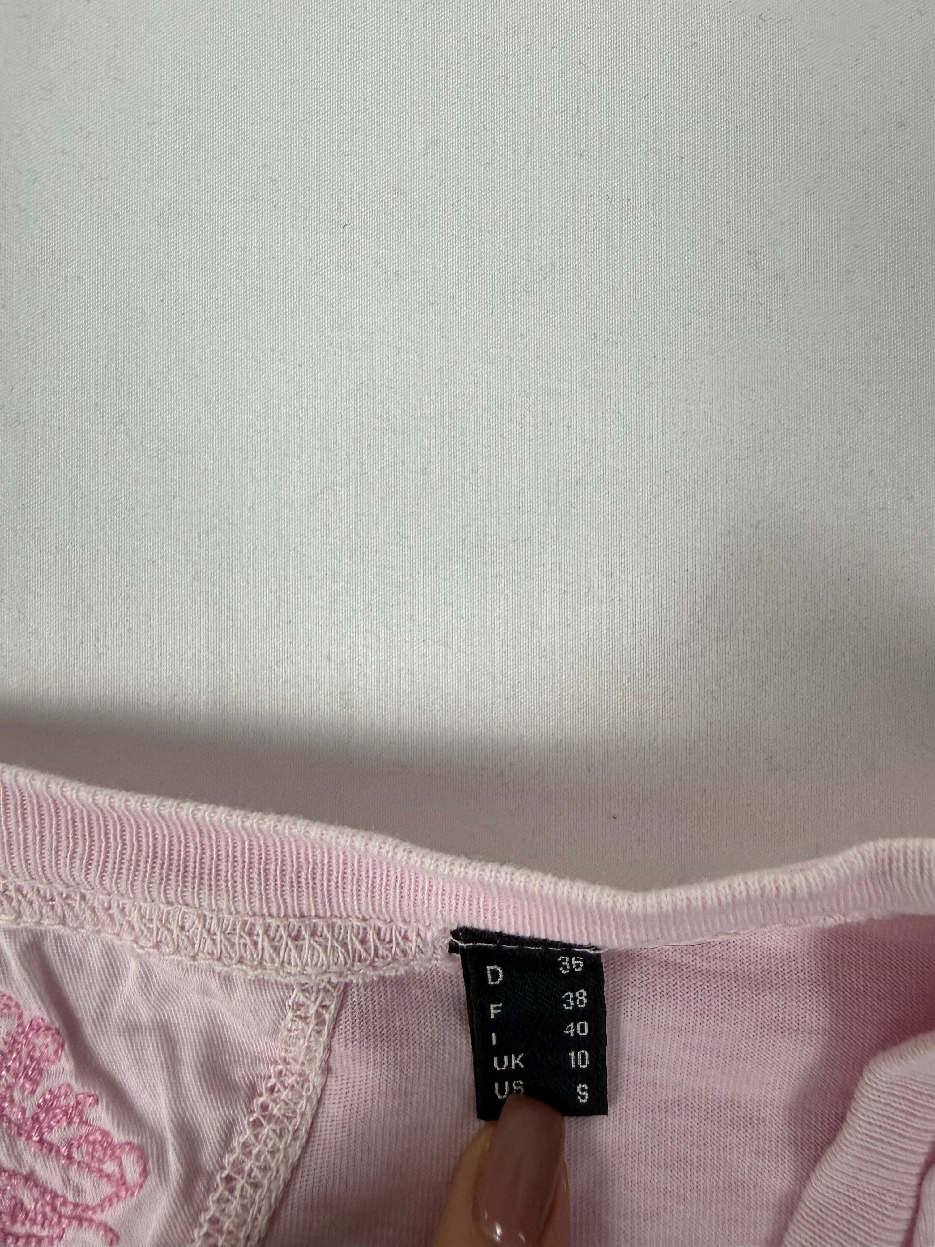 Baby pink cotton activewear tee (M)
