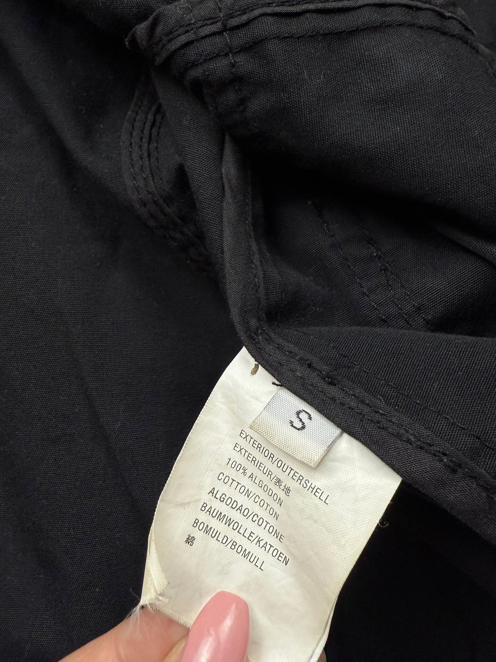 Black zip up office blazer jacket (S)