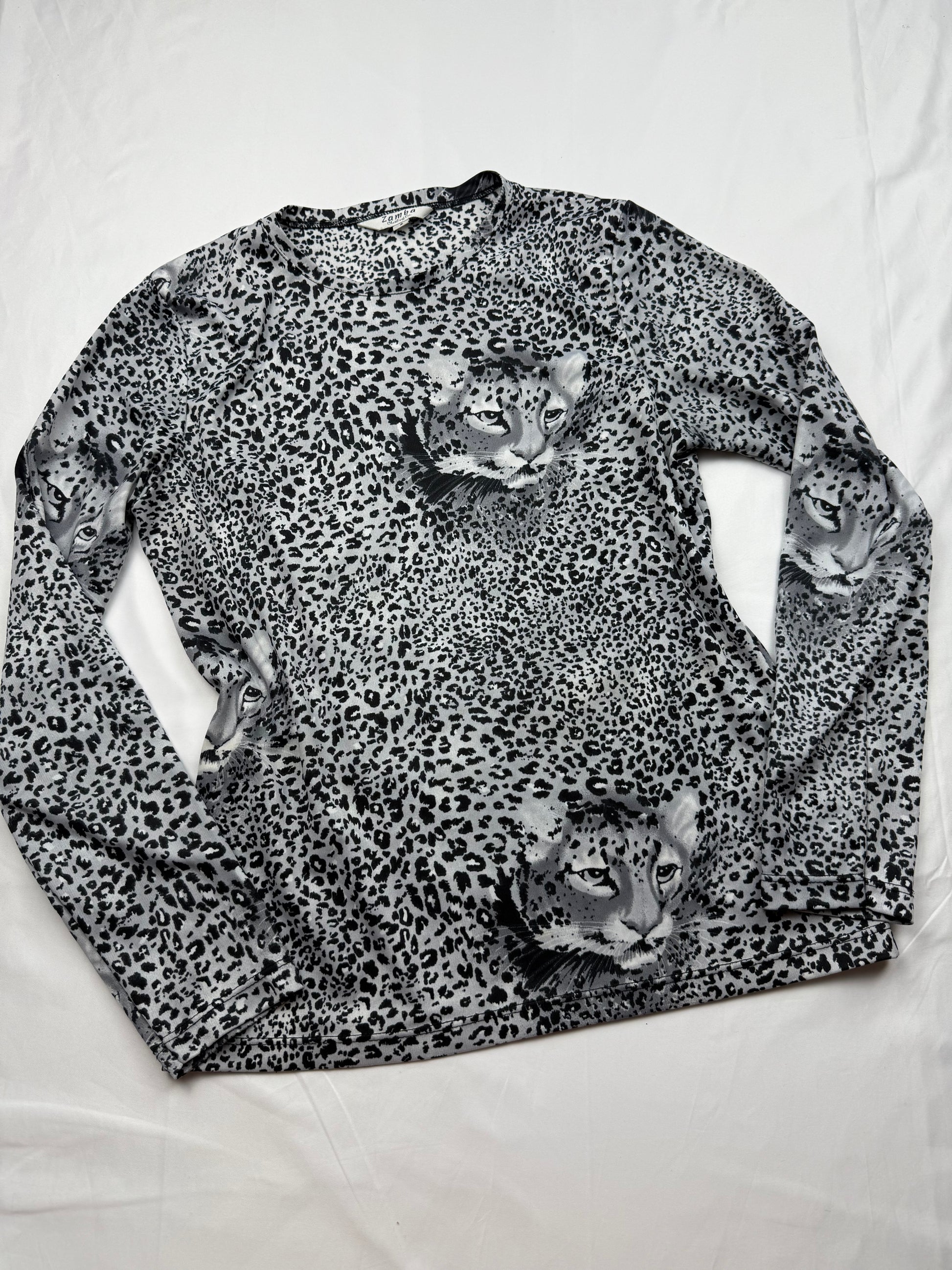 Grey panther  long sleeves top (S/M)