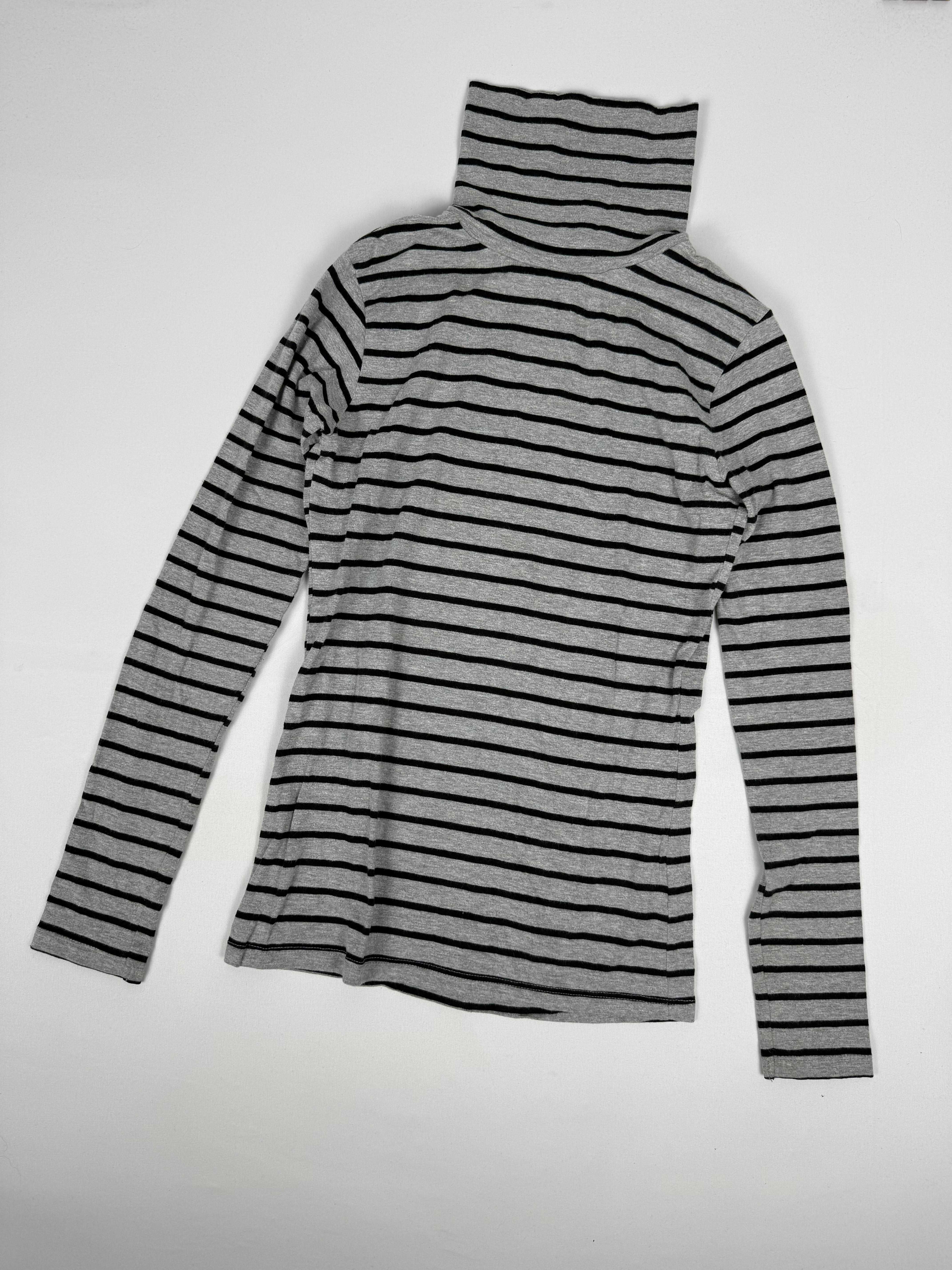Haut à manches longues à rayures noires avec capuche (XS)
