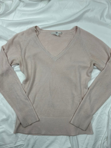 Light pink V neck  jumper (M)