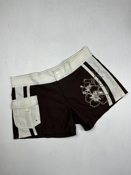 Brown beachwear  low rise mini short (L)