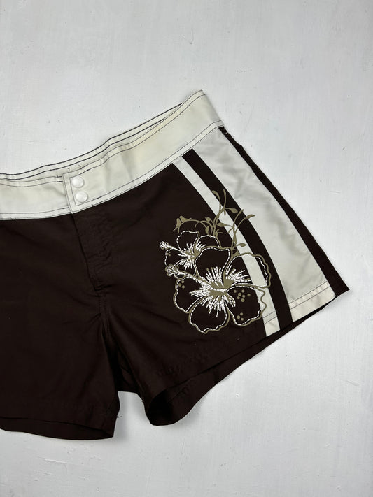 Brown beachwear  low rise mini short (L)