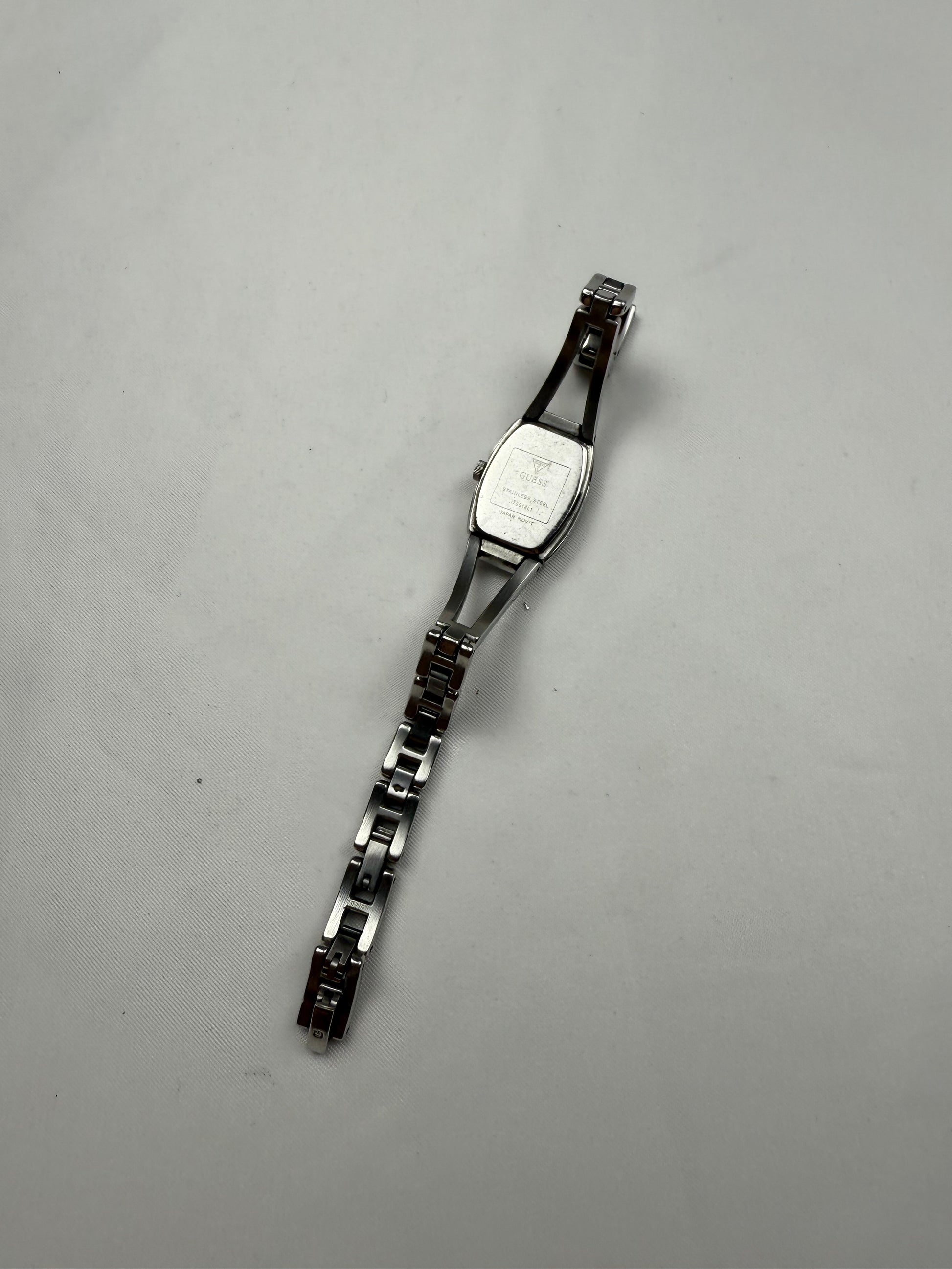 Vintage silver inox bracelet jewelry watch