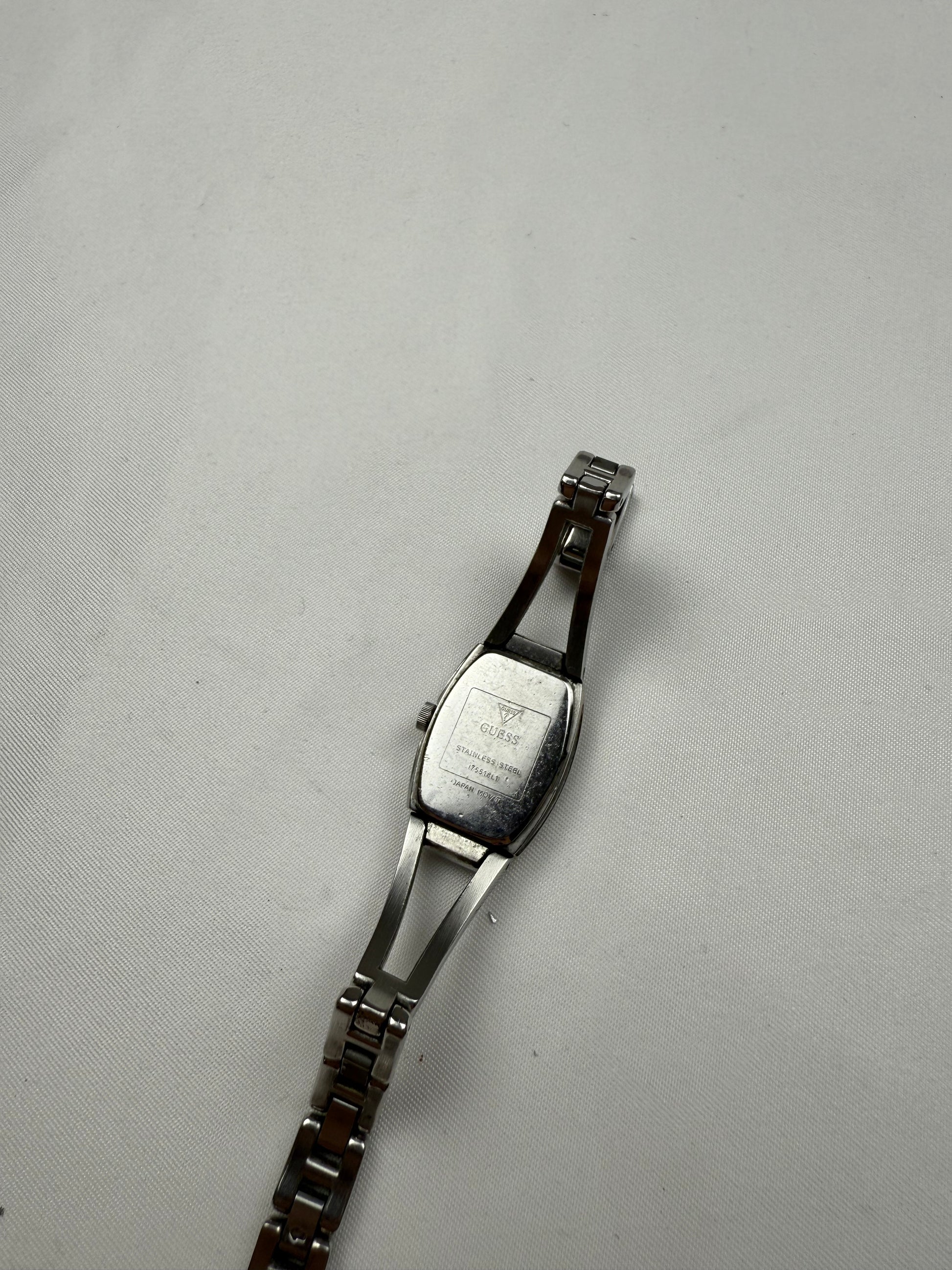 Vintage silver inox bracelet jewelry watch