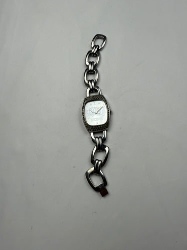 Vintage silver stainless steel bracelet watch jewelry