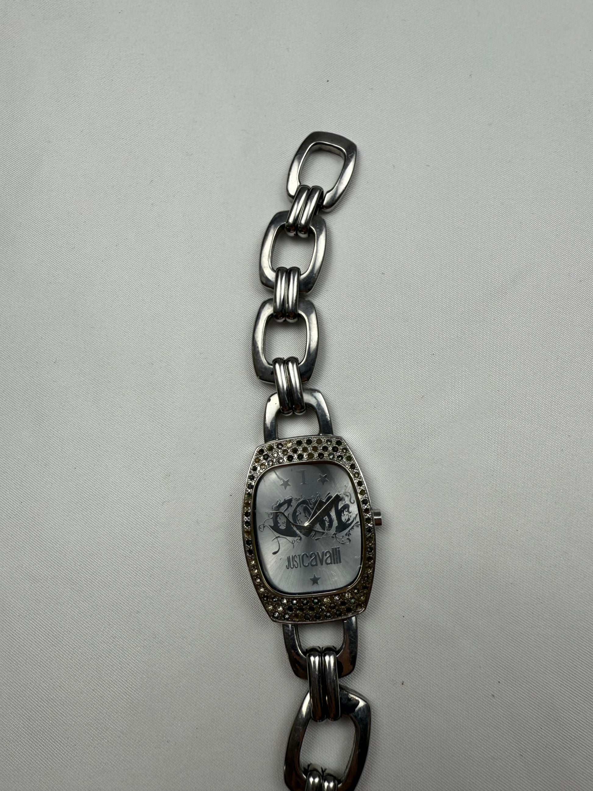 Vintage silver stainless steel bracelet watch jewelry
