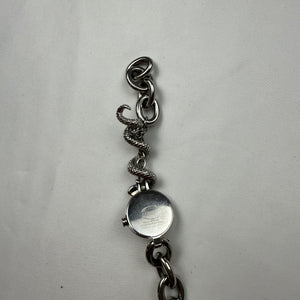 Vintage silver stainless steel snake watch jewelry