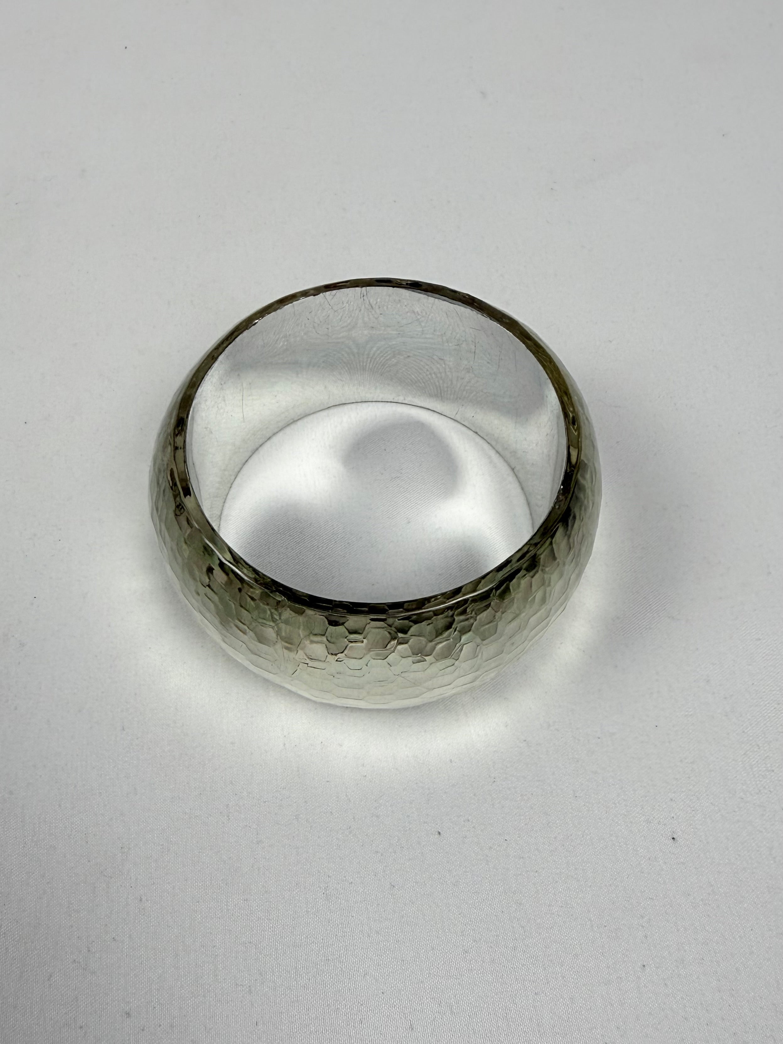 Silver inox bangle bracelet