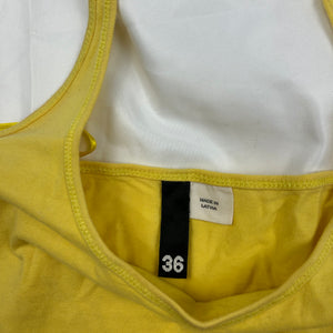 Yellow striped summer halter top (S/M)