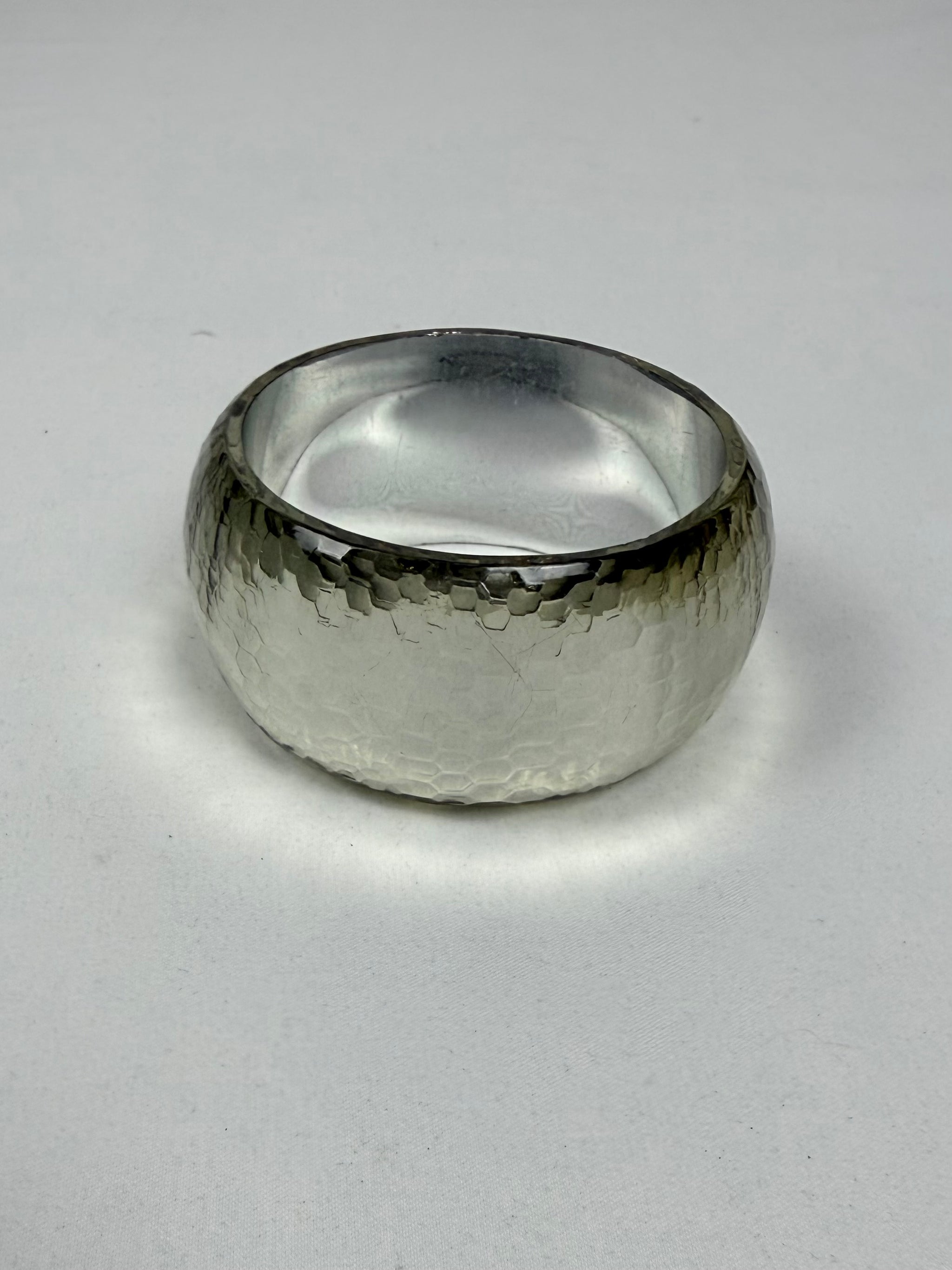 Silver inox bangle bracelet