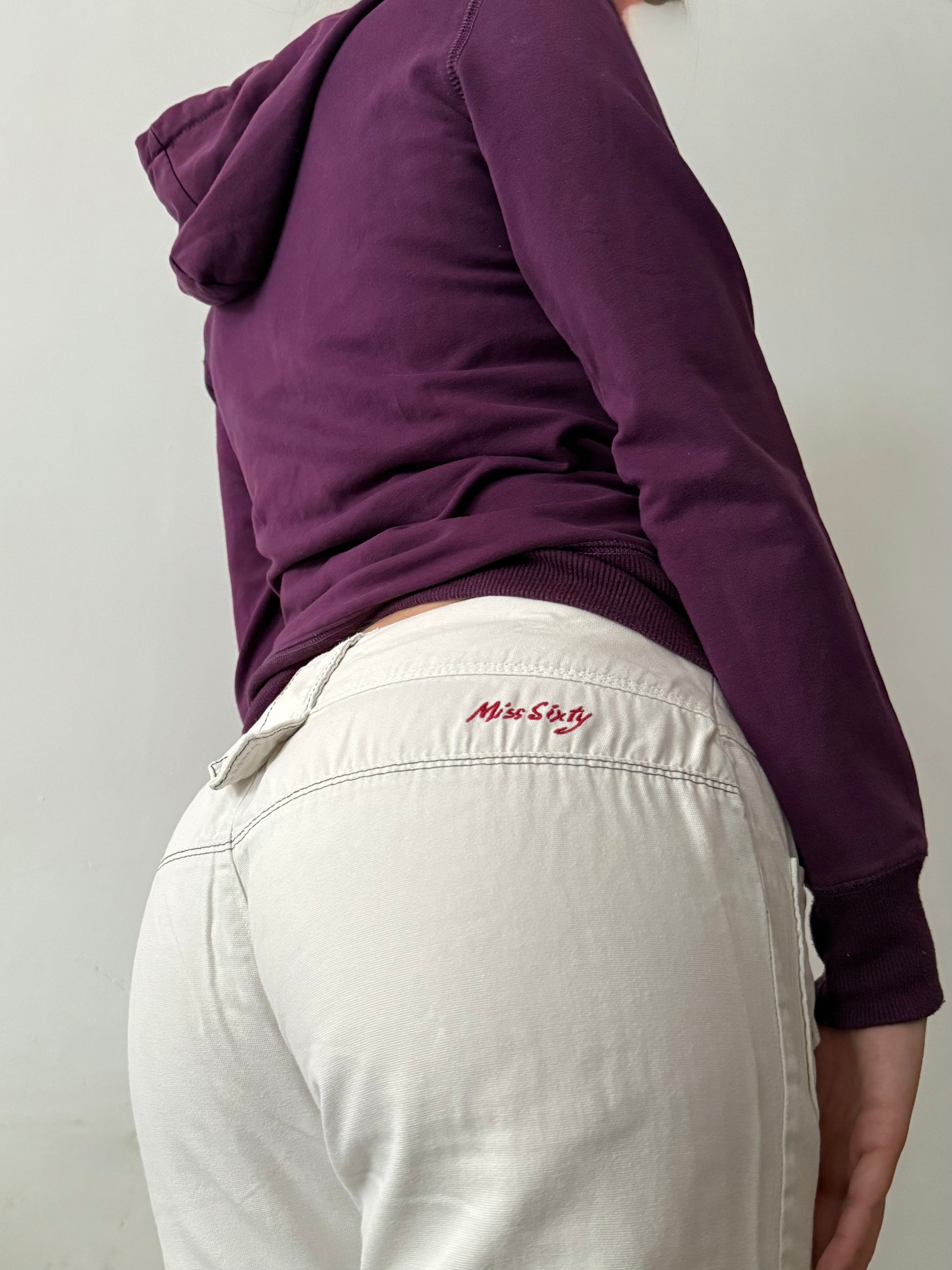 Purple sequins zip up jacket hoodie (S/M)
