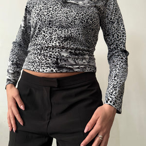 Grey panther  long sleeves top (S/M)
