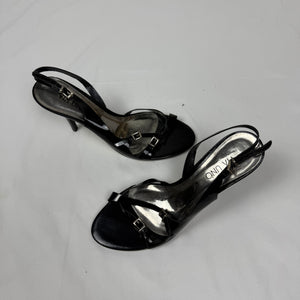 Black buckle belt heels (38)