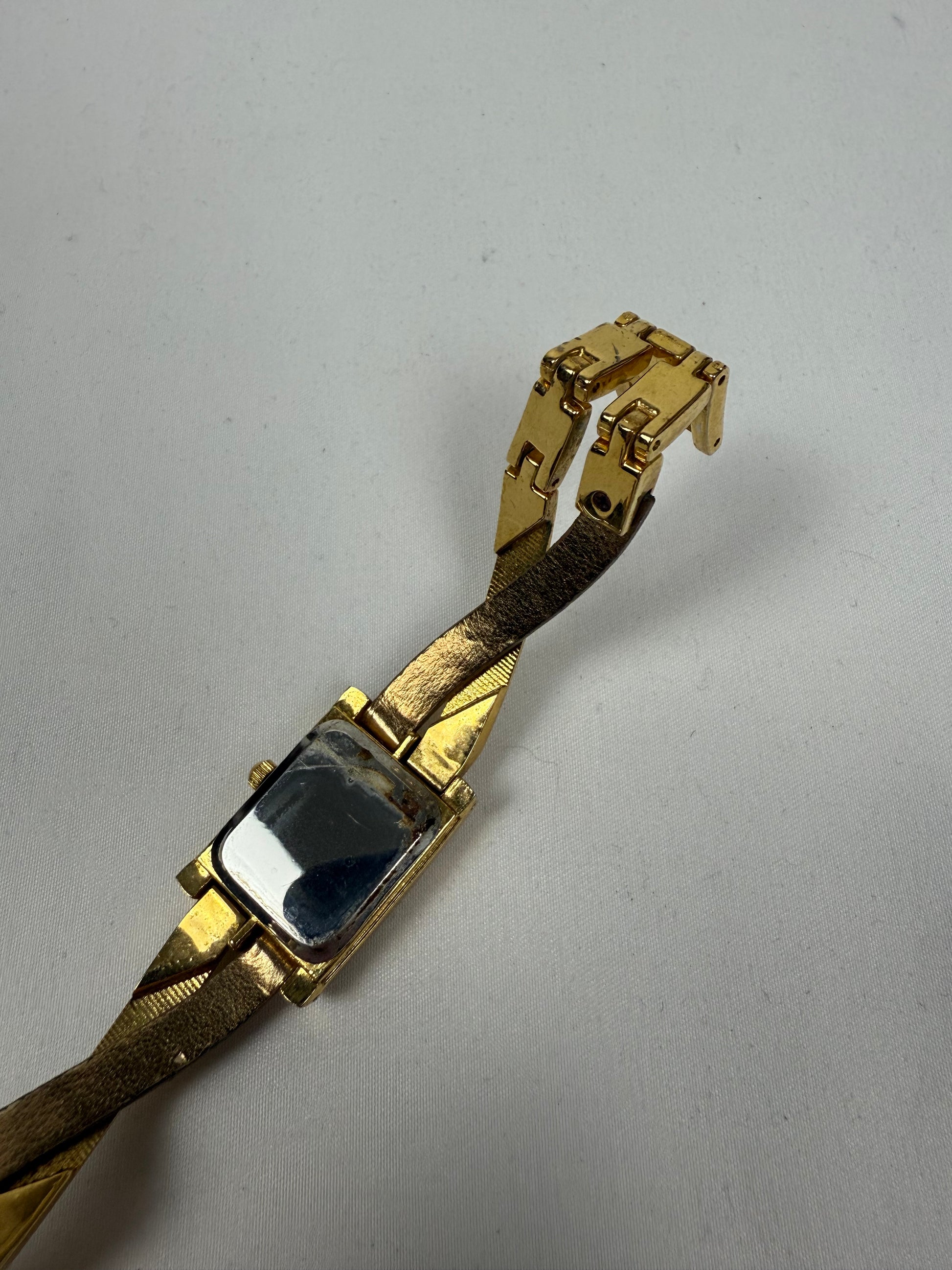 Vintage gold stainless steel jewelry watch