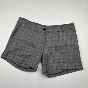 Grey check print low rise mini short (S/M)