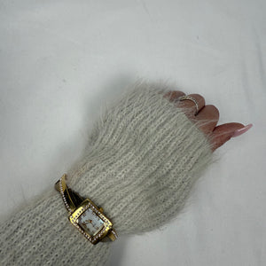 Vintage gold stainless steel jewelry watch