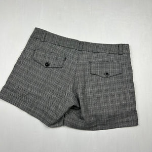 Grey check print low rise mini short (S/M)