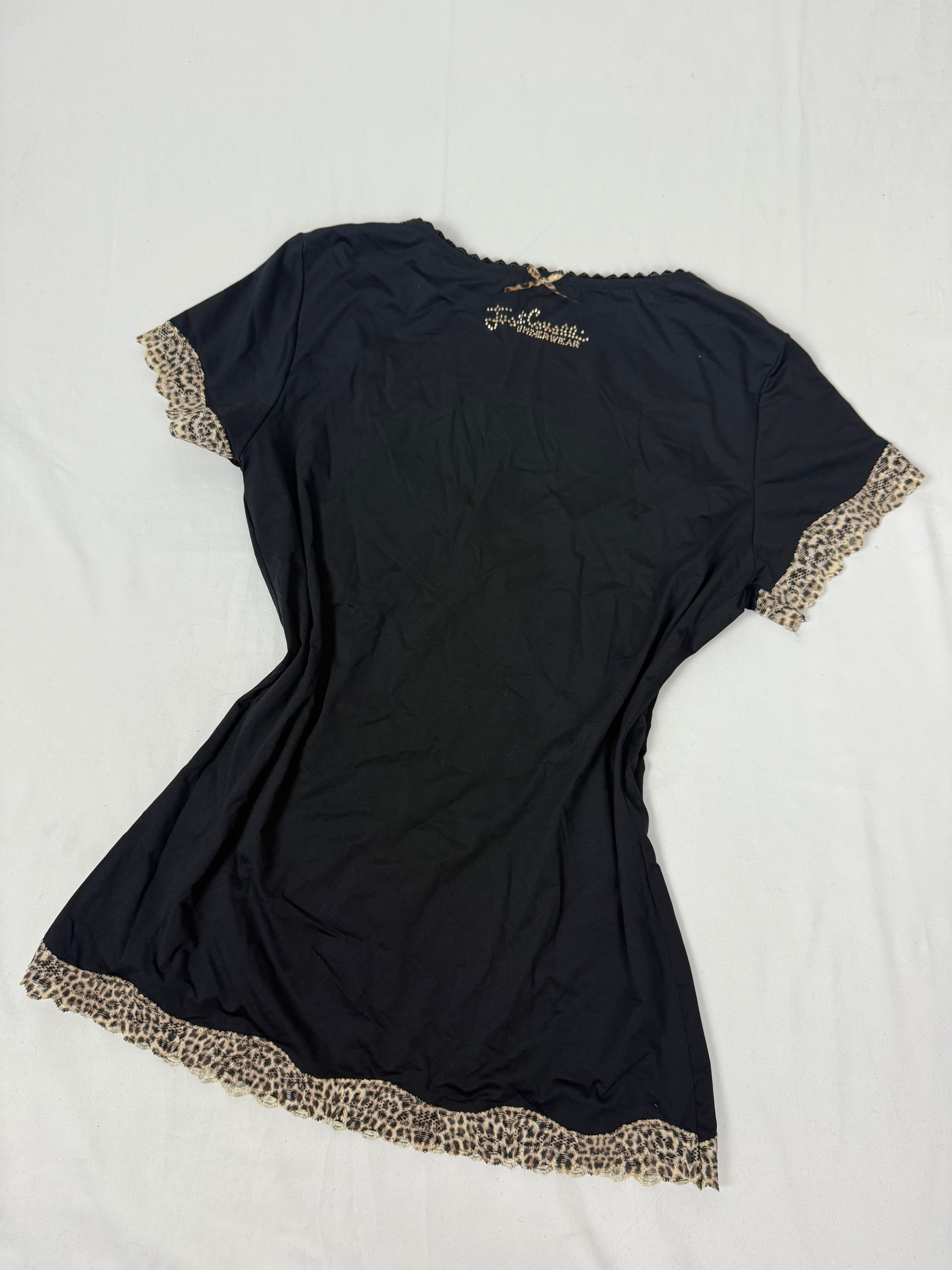 Black panther print underwear lycra tee (L)