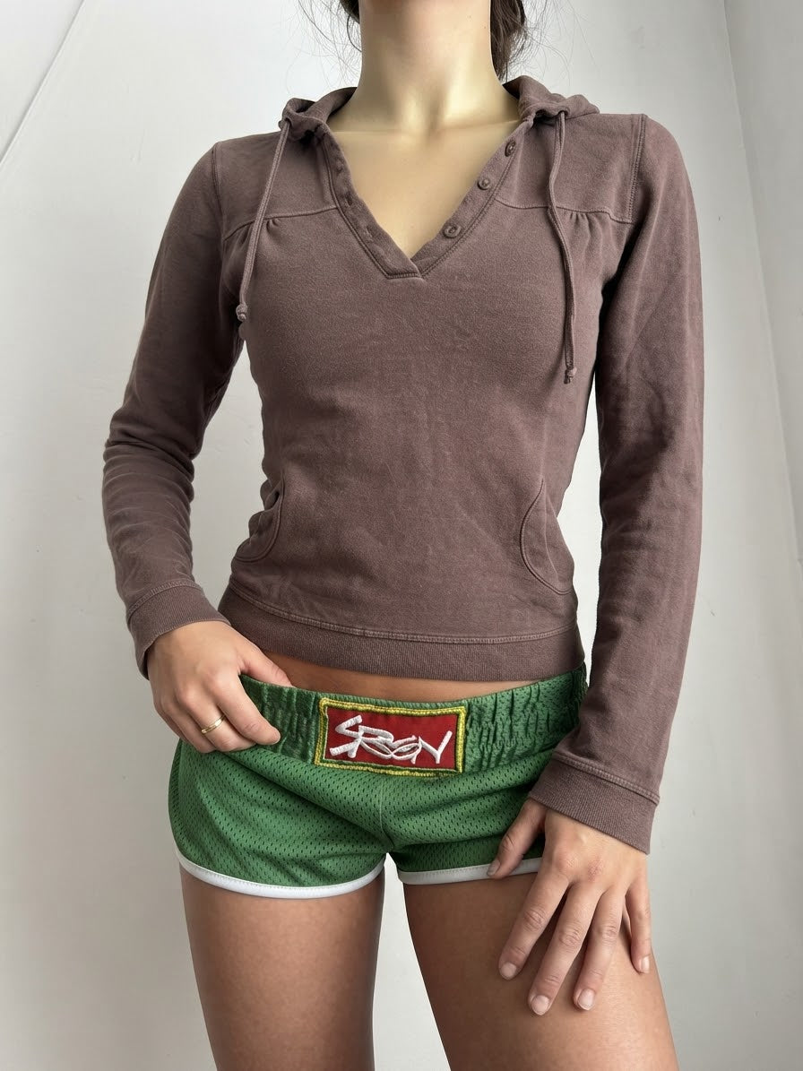 Brown cotton hoodie (M)