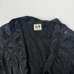 Black lightweight biker jacket with belt (M)