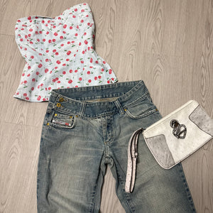 Diesel denim low rise straight legs pants (XS)