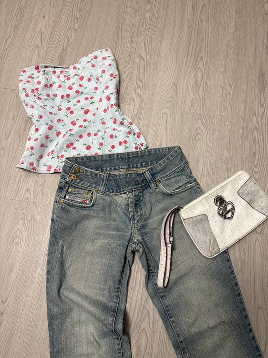 Diesel denim low rise straight legs pants (XS)
