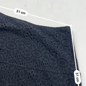 Black crochet lycra pareo mini skirt (S)