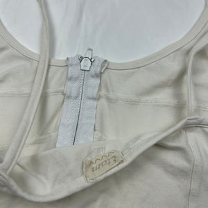 White zip up bustier cami top (M)