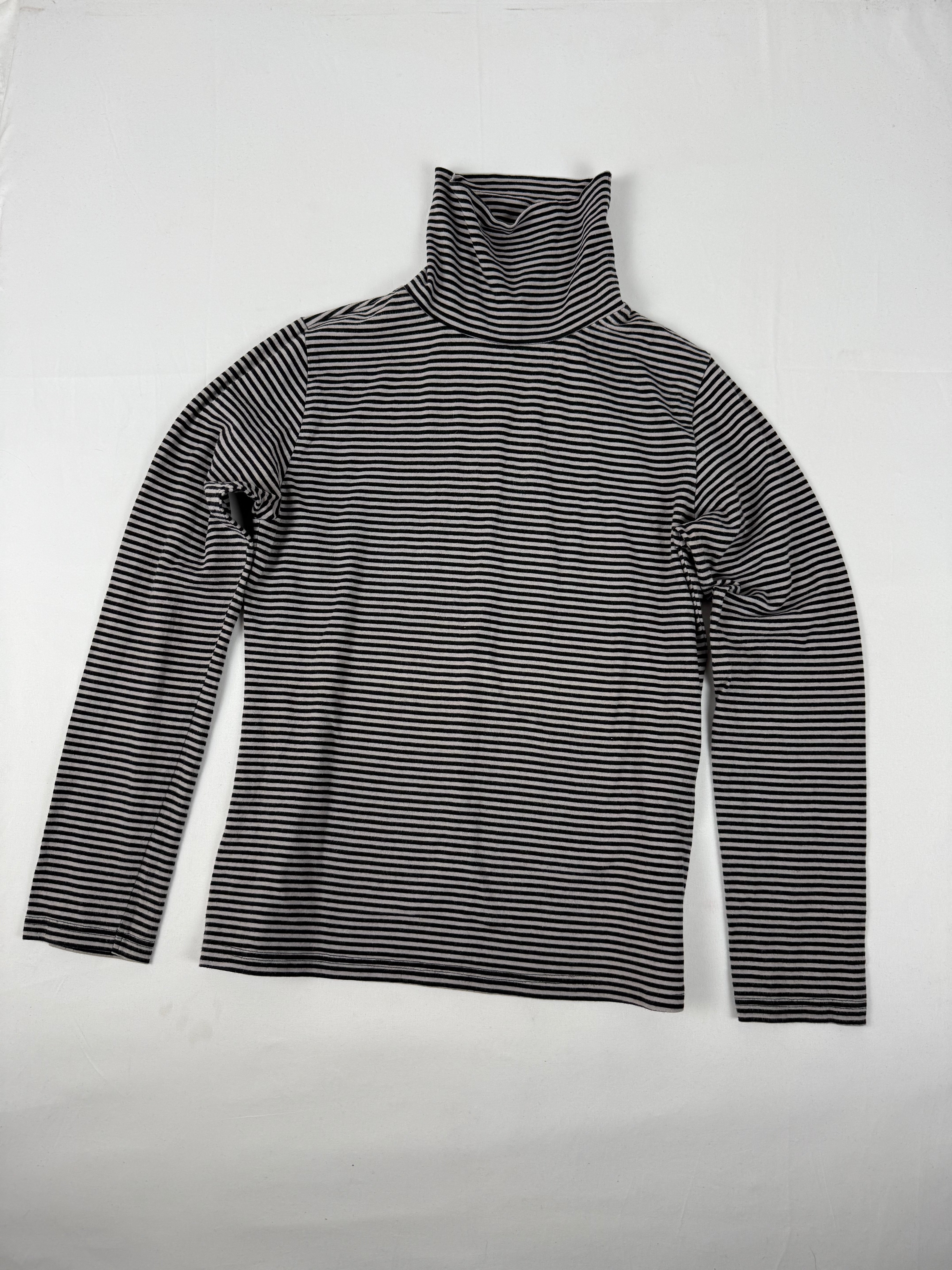 Beige striped long sleeves top (L)