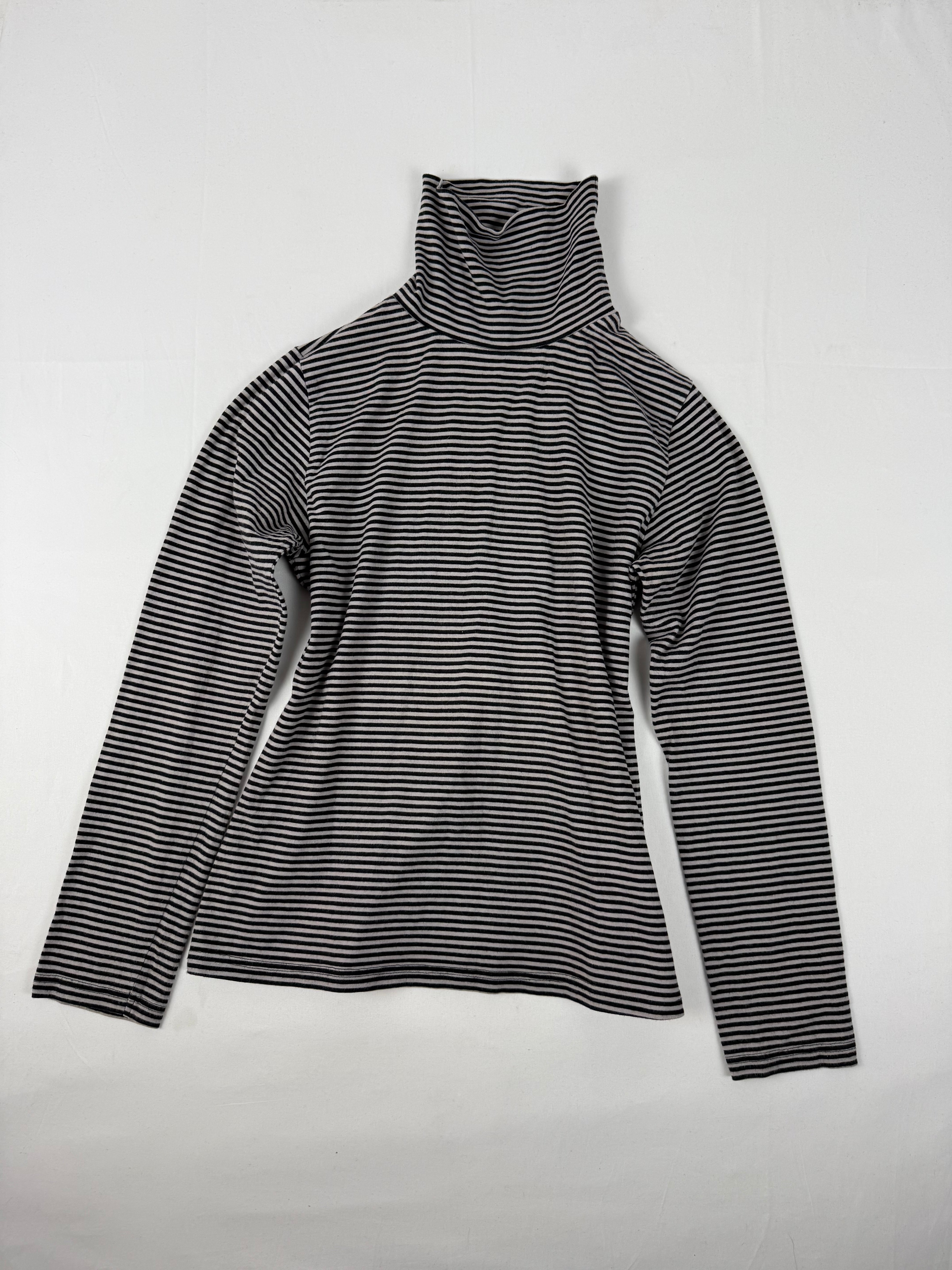 Beige striped long sleeves top (L)