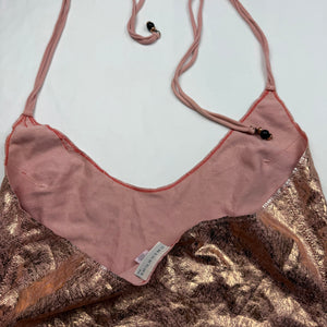 Baby pink shinning halter top (S/M)