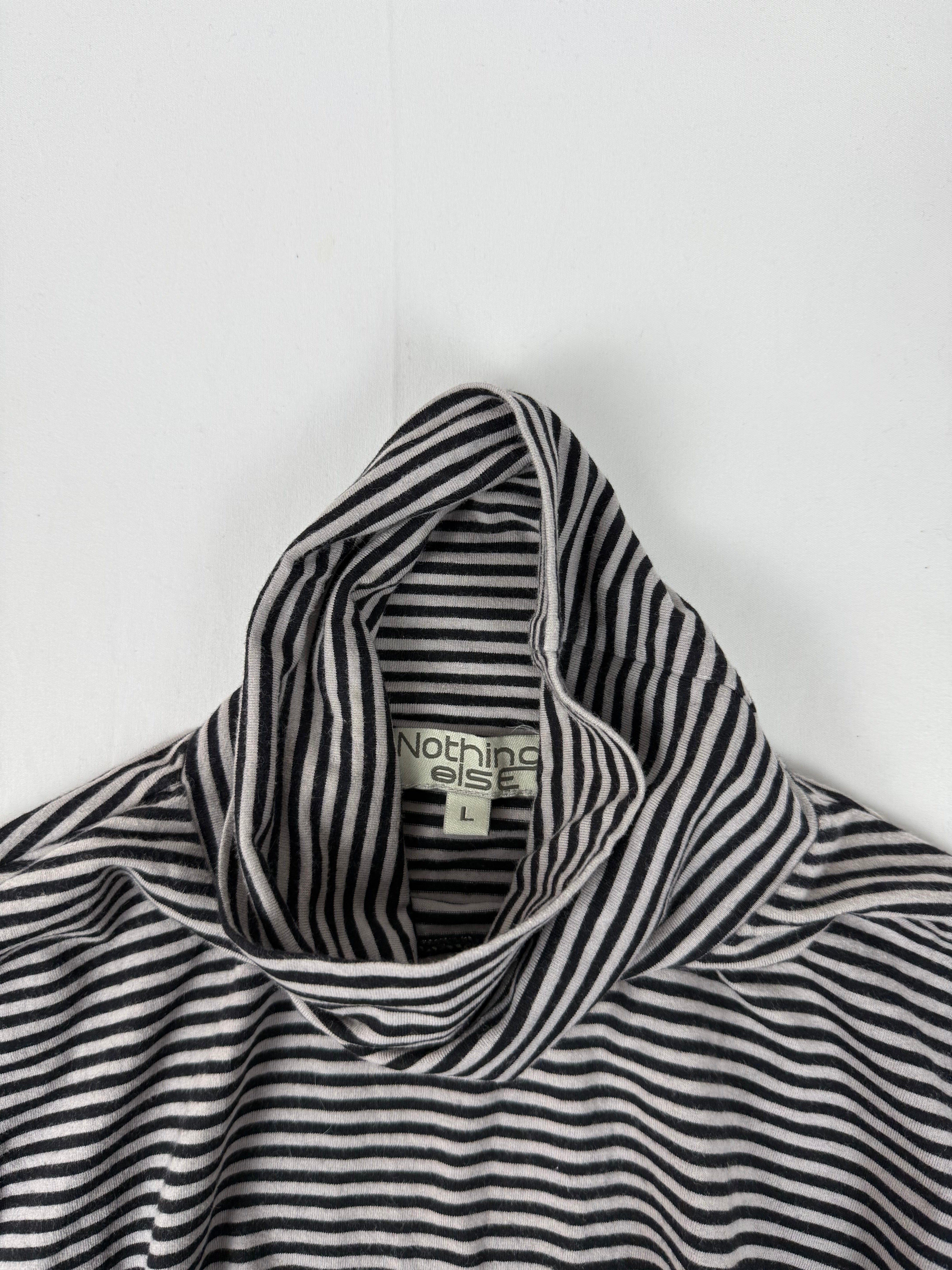 Beige striped long sleeves top (L)