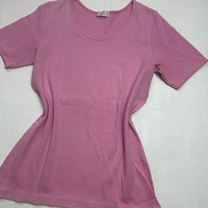 Pink cotton stretchy tee  (M/L)