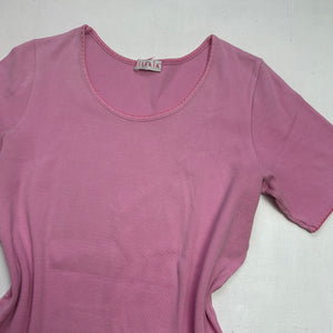 Pink cotton stretchy tee  (M/L)