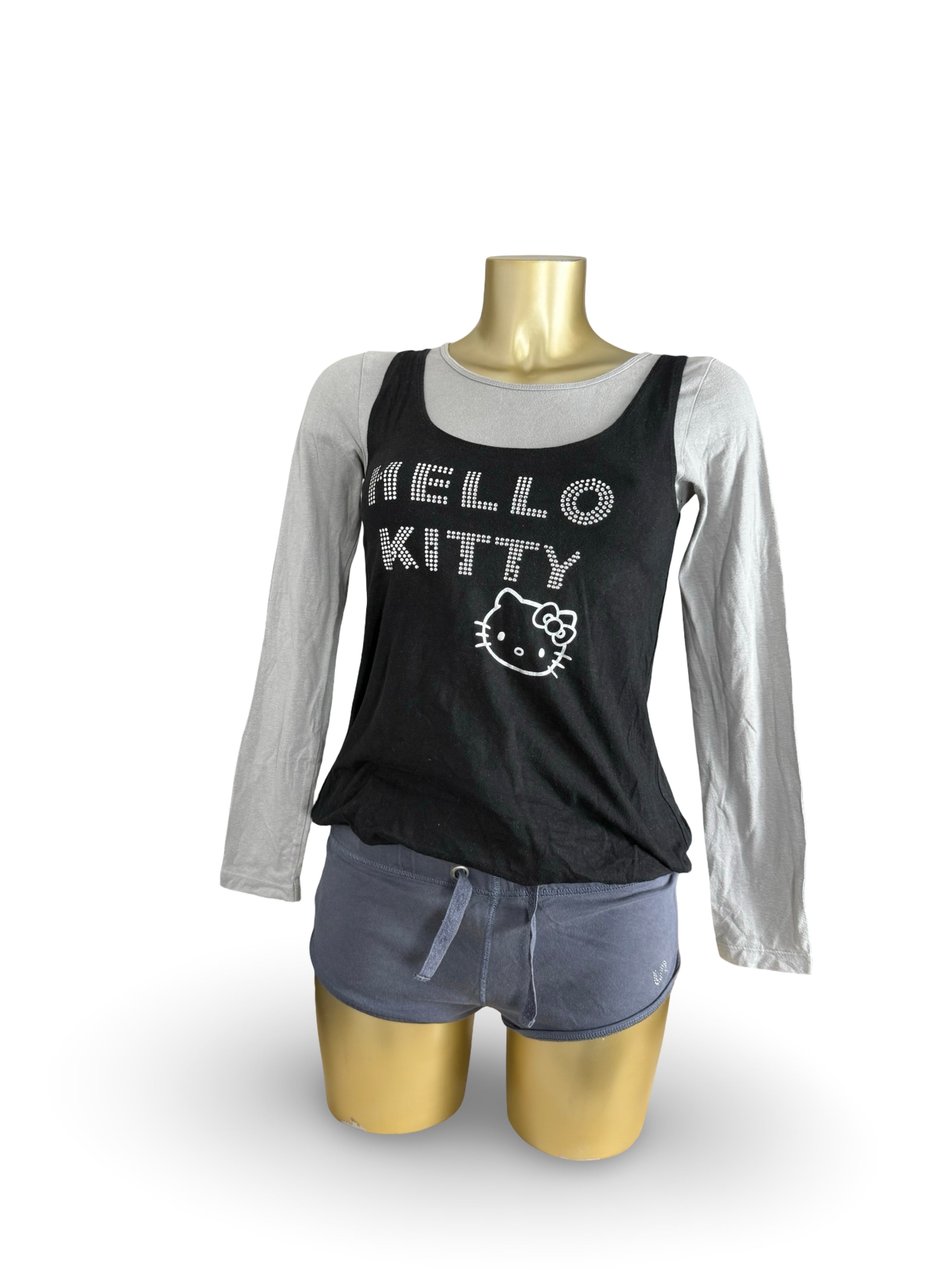 Black cotton long sleeves top (S/M)