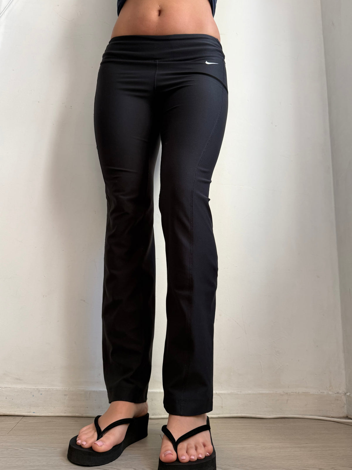 Pantalon corsaire taille basse à pois (S/M)