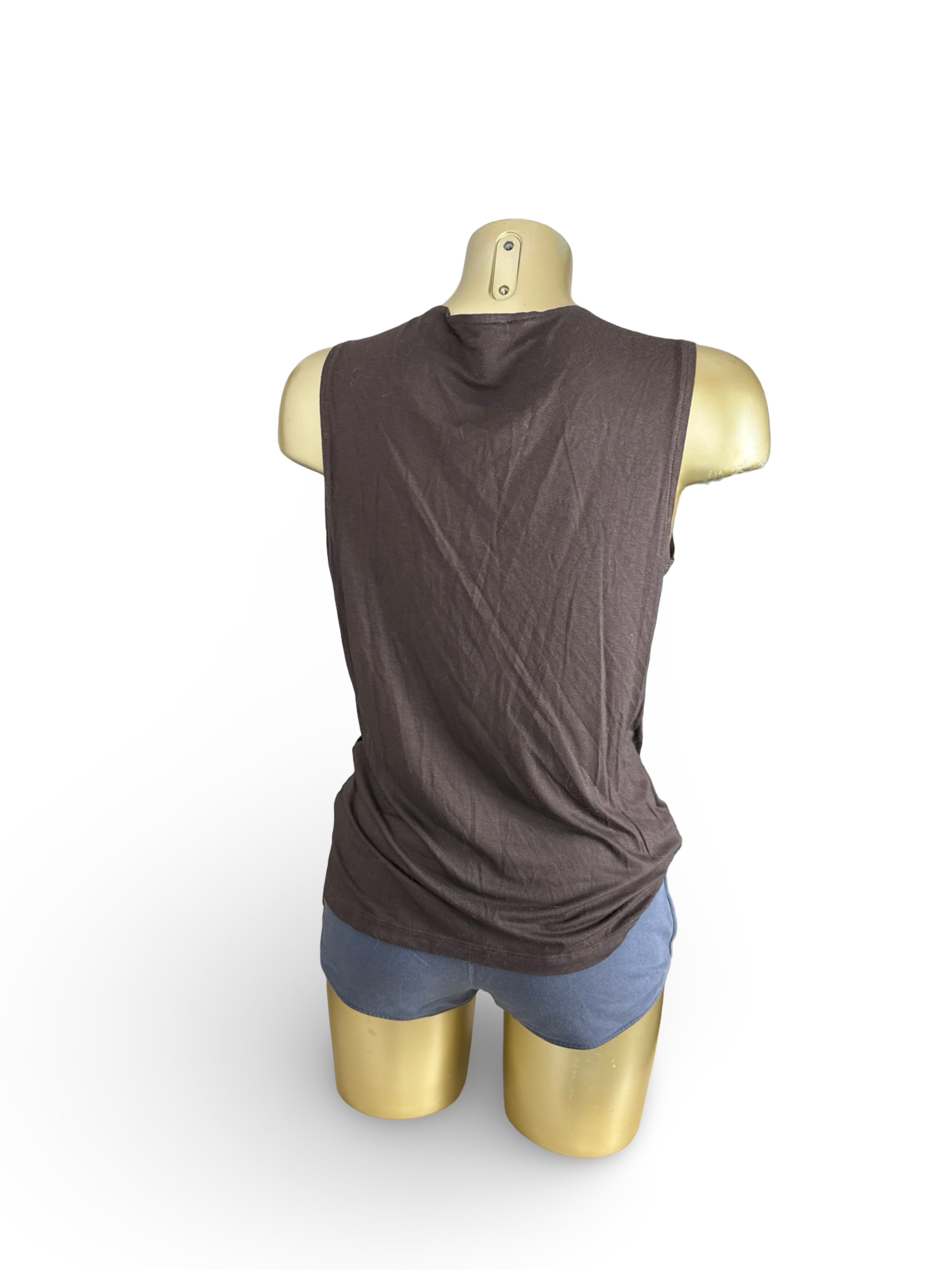 Brown plunge neck top (M/L)