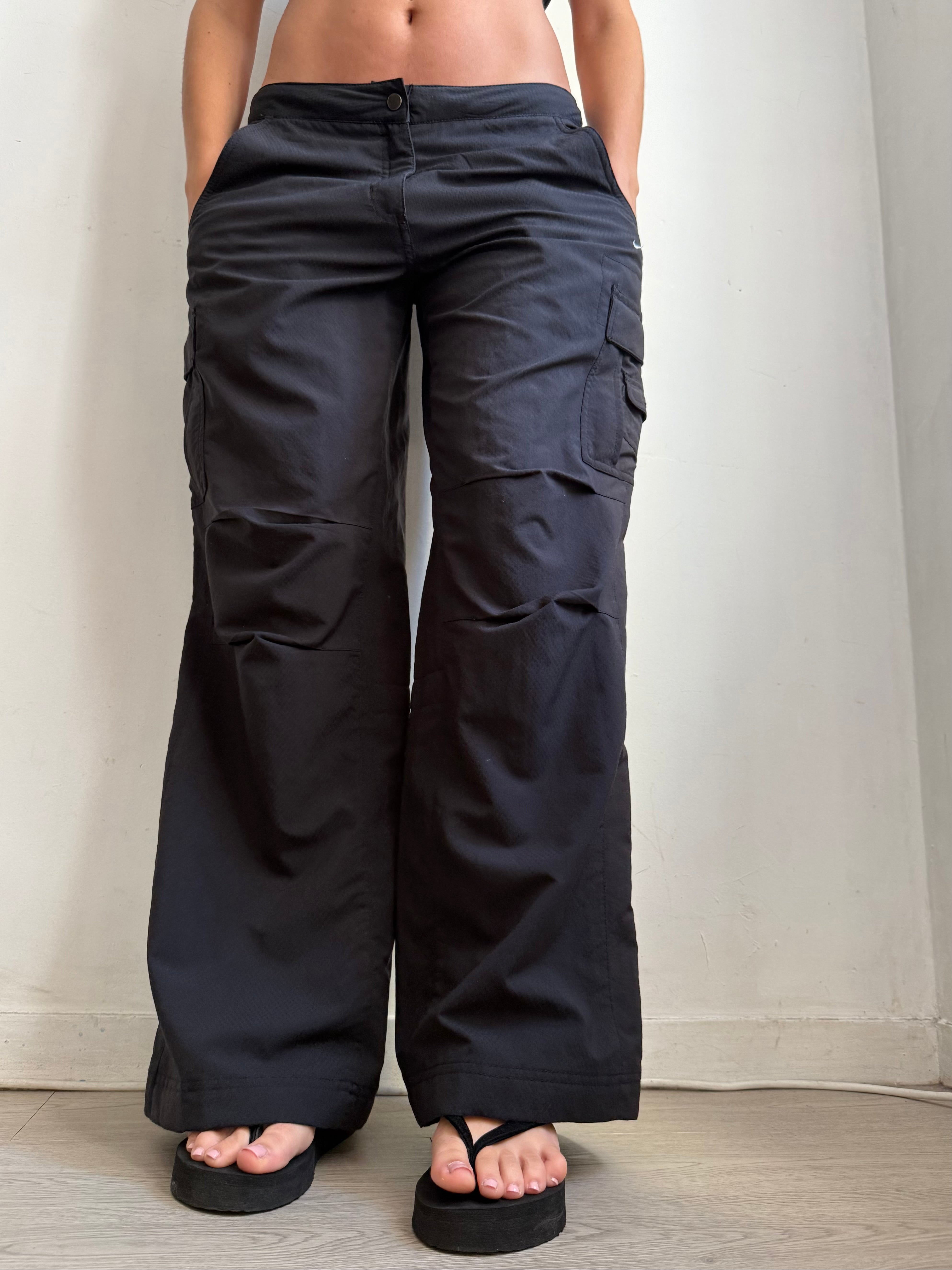 Pantalon corsaire taille basse à pois (S/M)