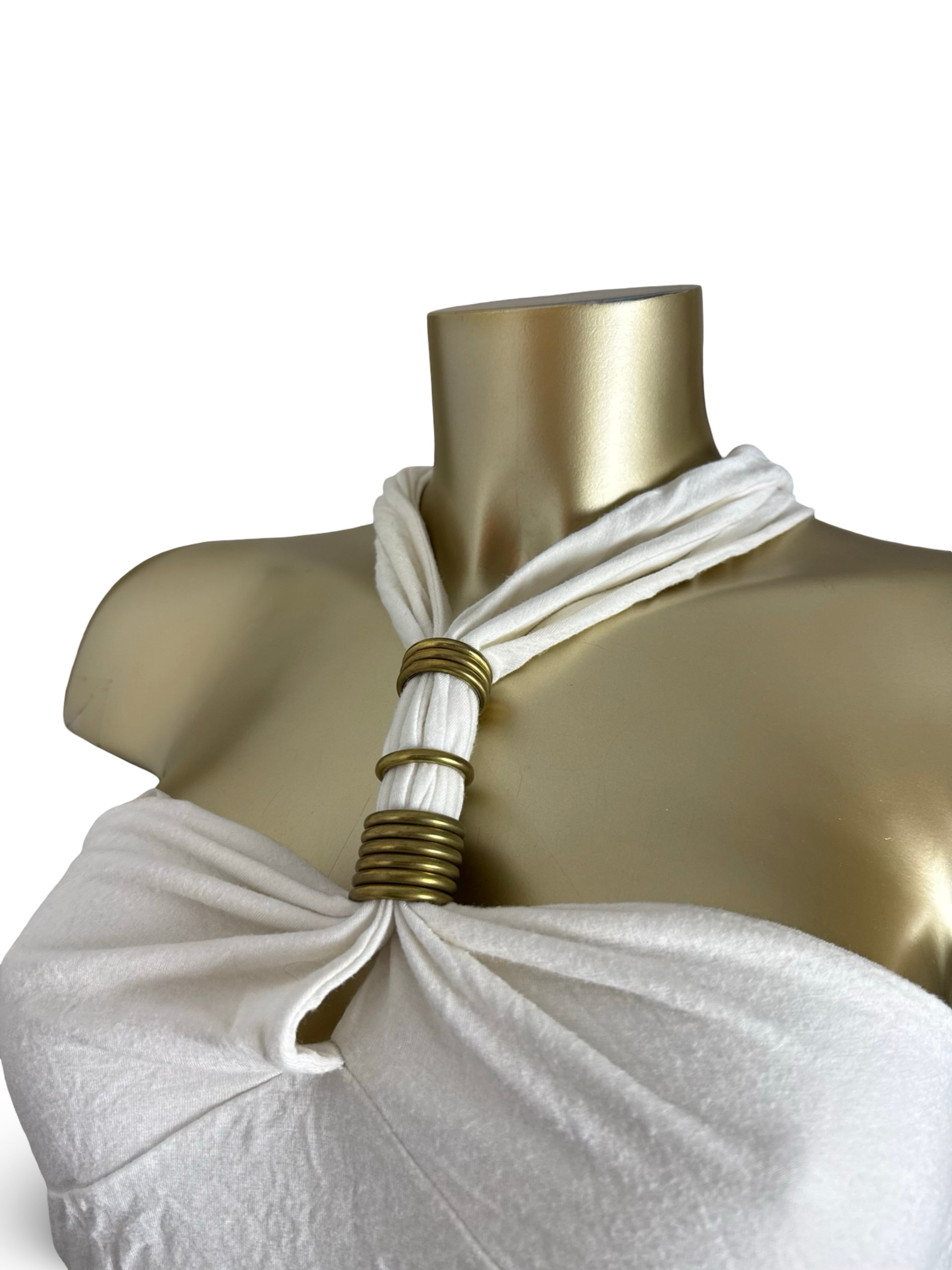 White stretchy halter top (M/L)