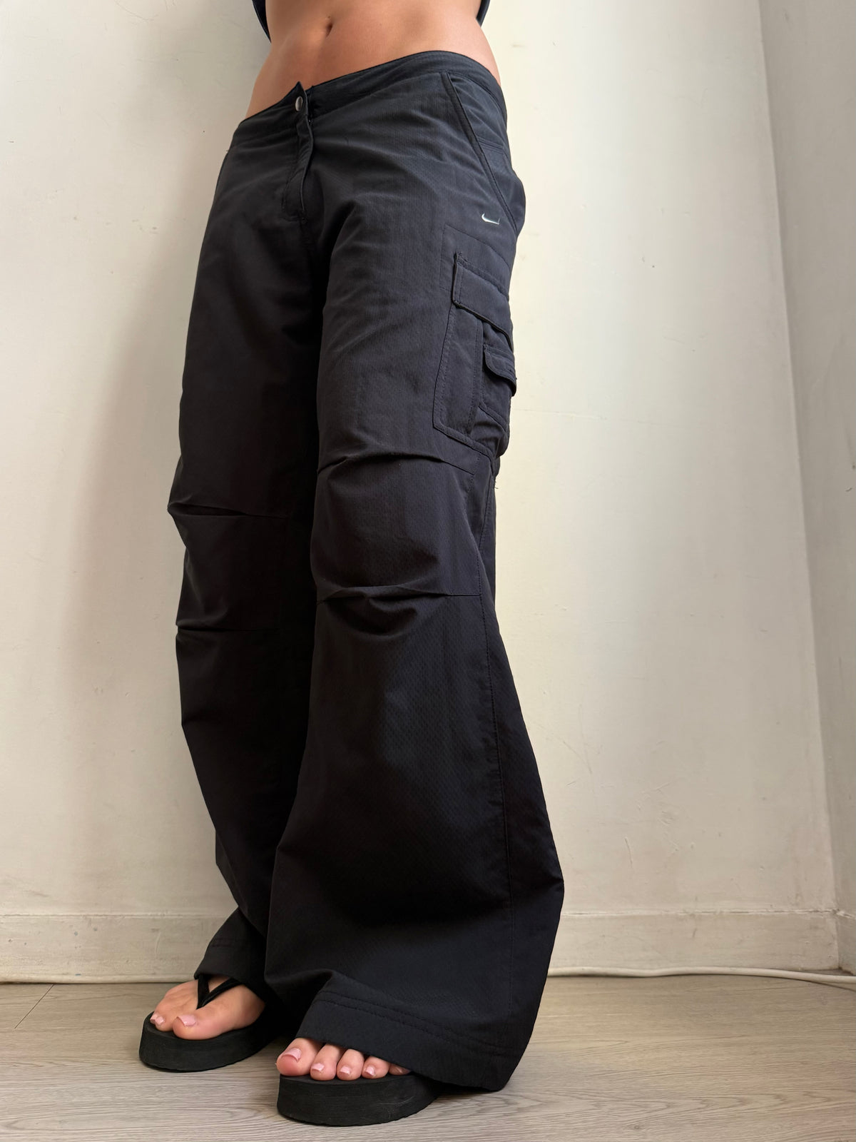 Pantalon corsaire taille basse à pois (S/M)