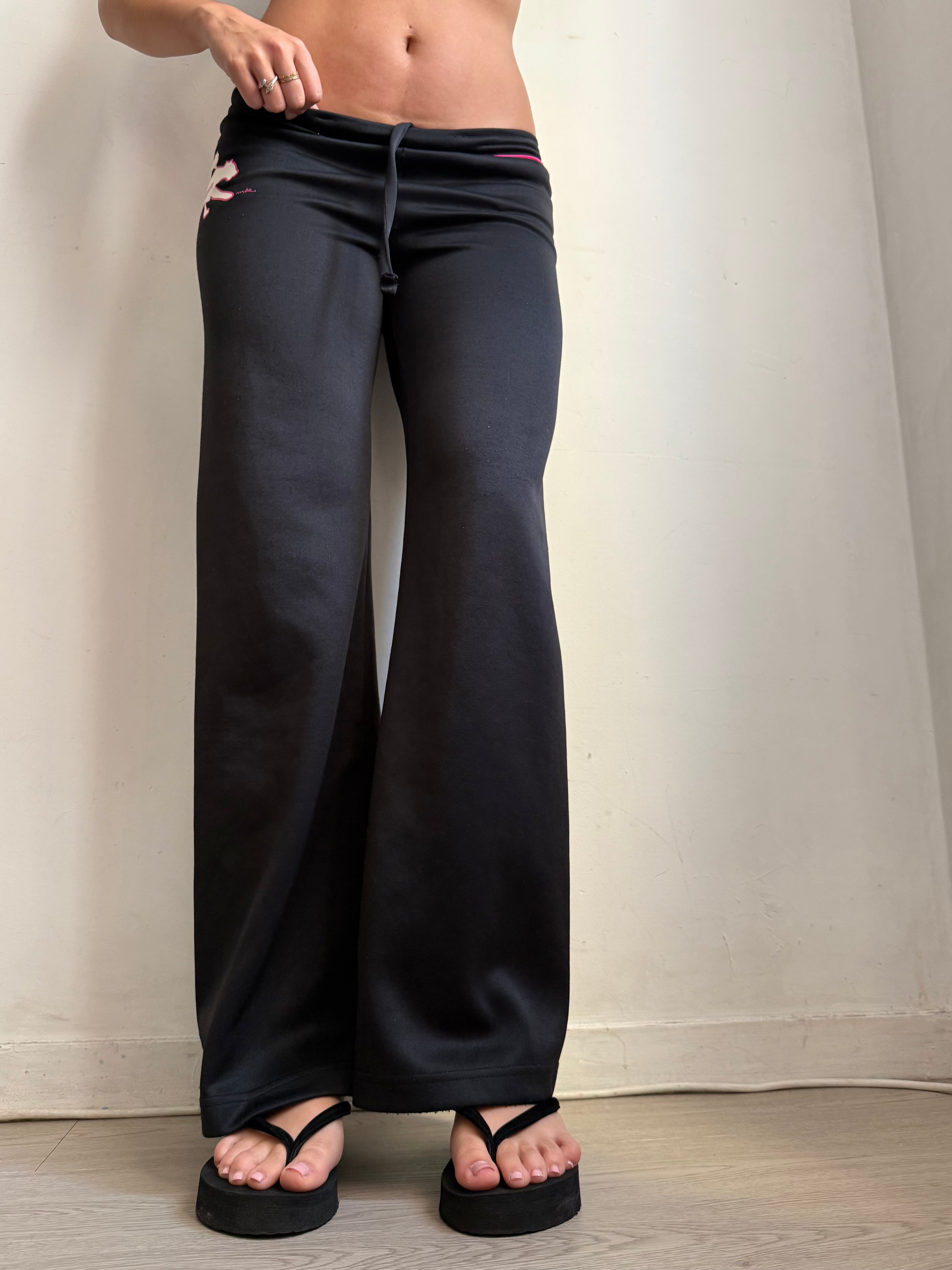 Pantalon corsaire taille basse à pois (S/M)