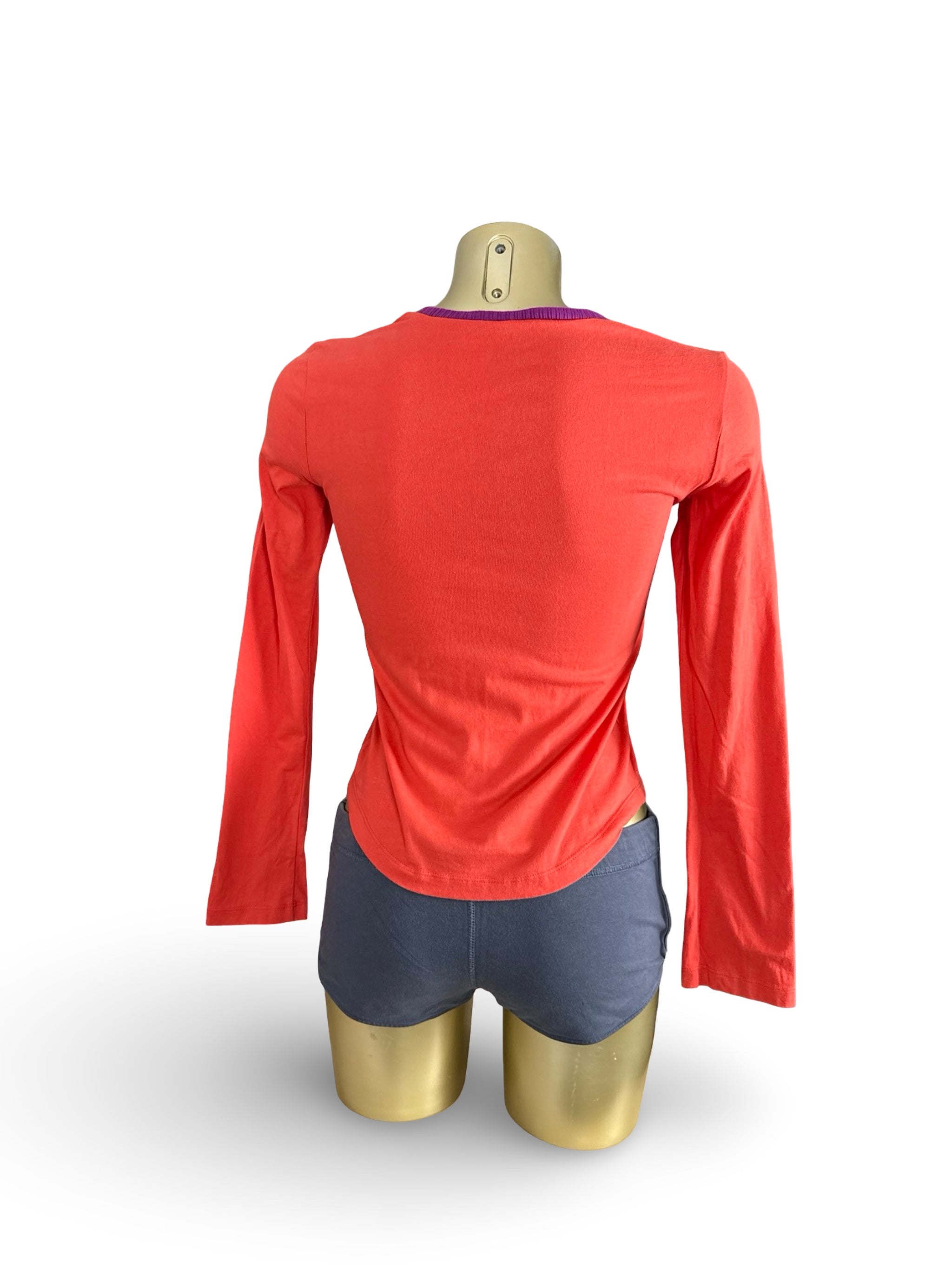 Orange logo long sleeves top (XS/S)